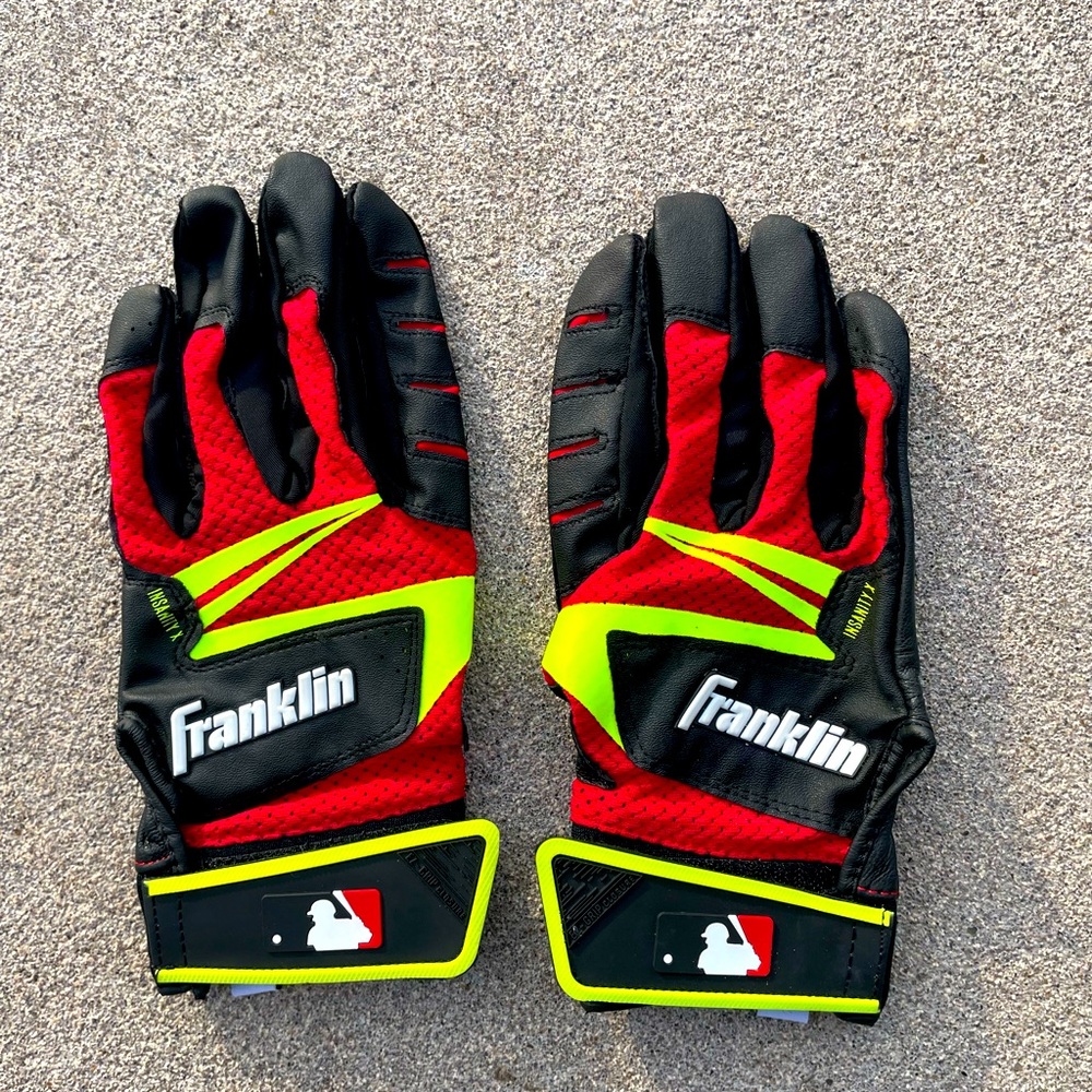 Franklin Sports, Insanity X, MLB Batting Gloves, Adult Small